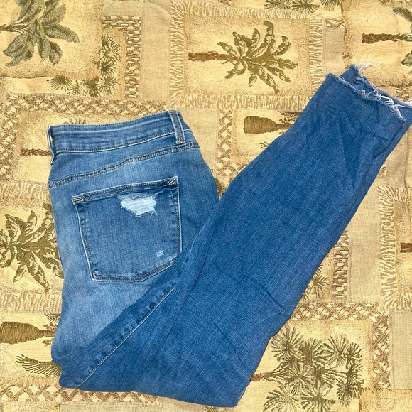 Maurice’s high rise ripped skinny jeans cropped jeans - Picture 2 of 8